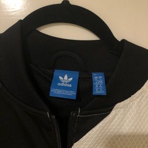 adidas Jackets & Coats - Adidas black & white zip-up jacket adidas Jackets & Coats - Adidas black & white zip-up jacket